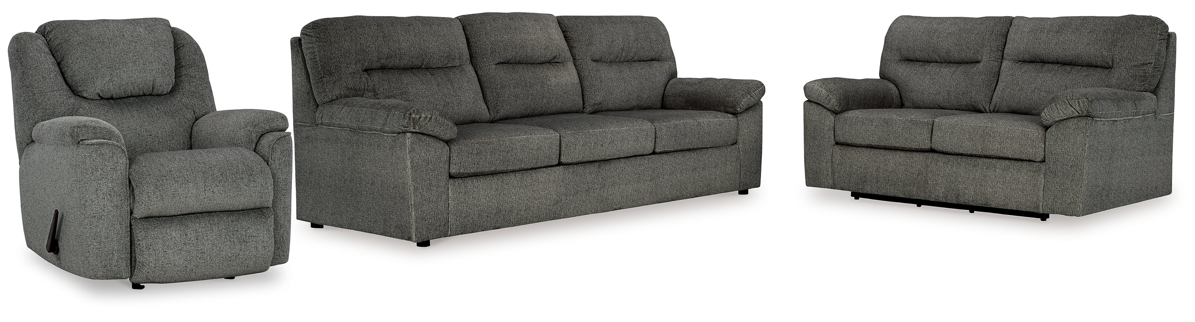 Bindura Sofa, Loveseat and Recliner