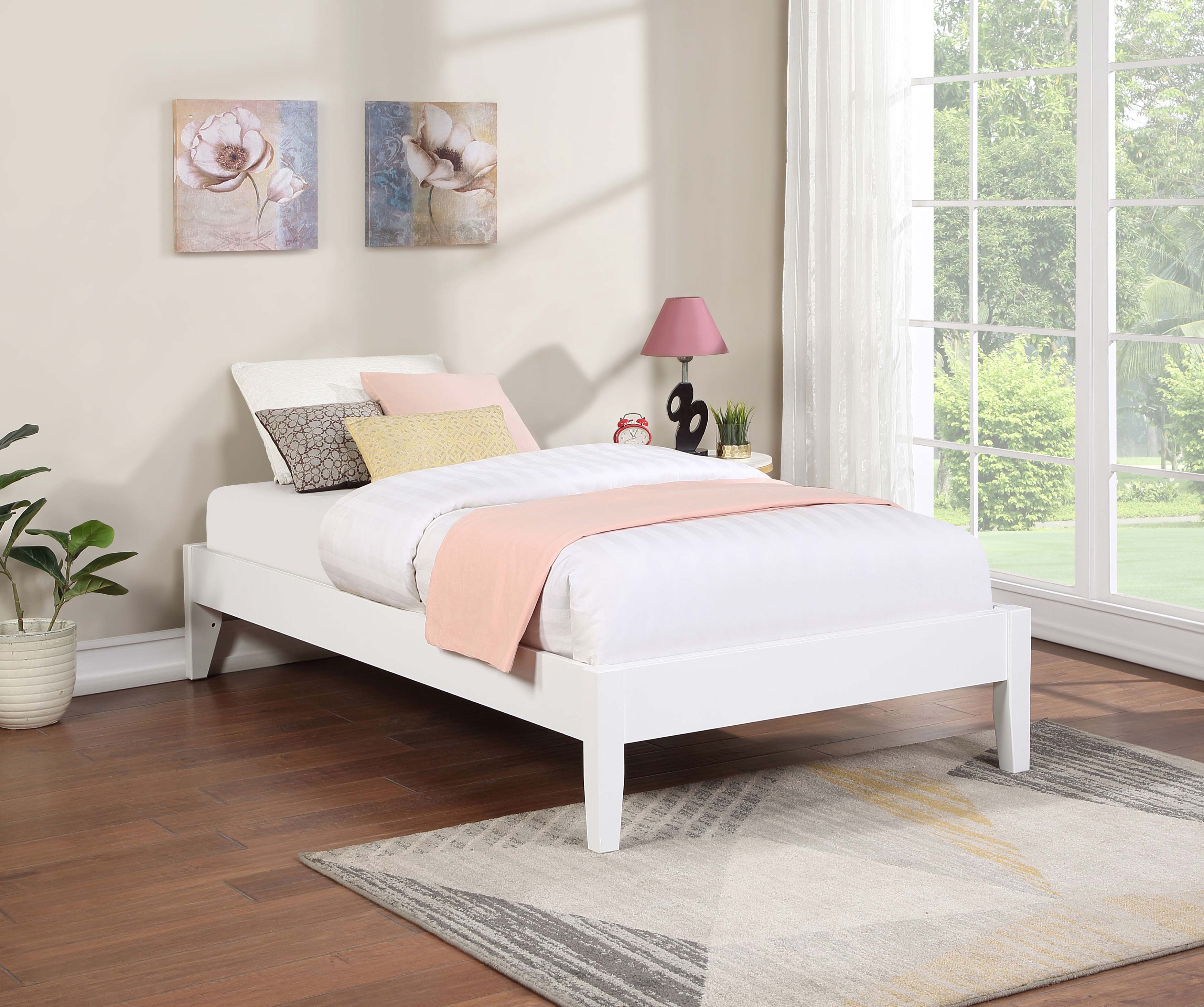 Coaster Hounslow Platform Bed White Twin