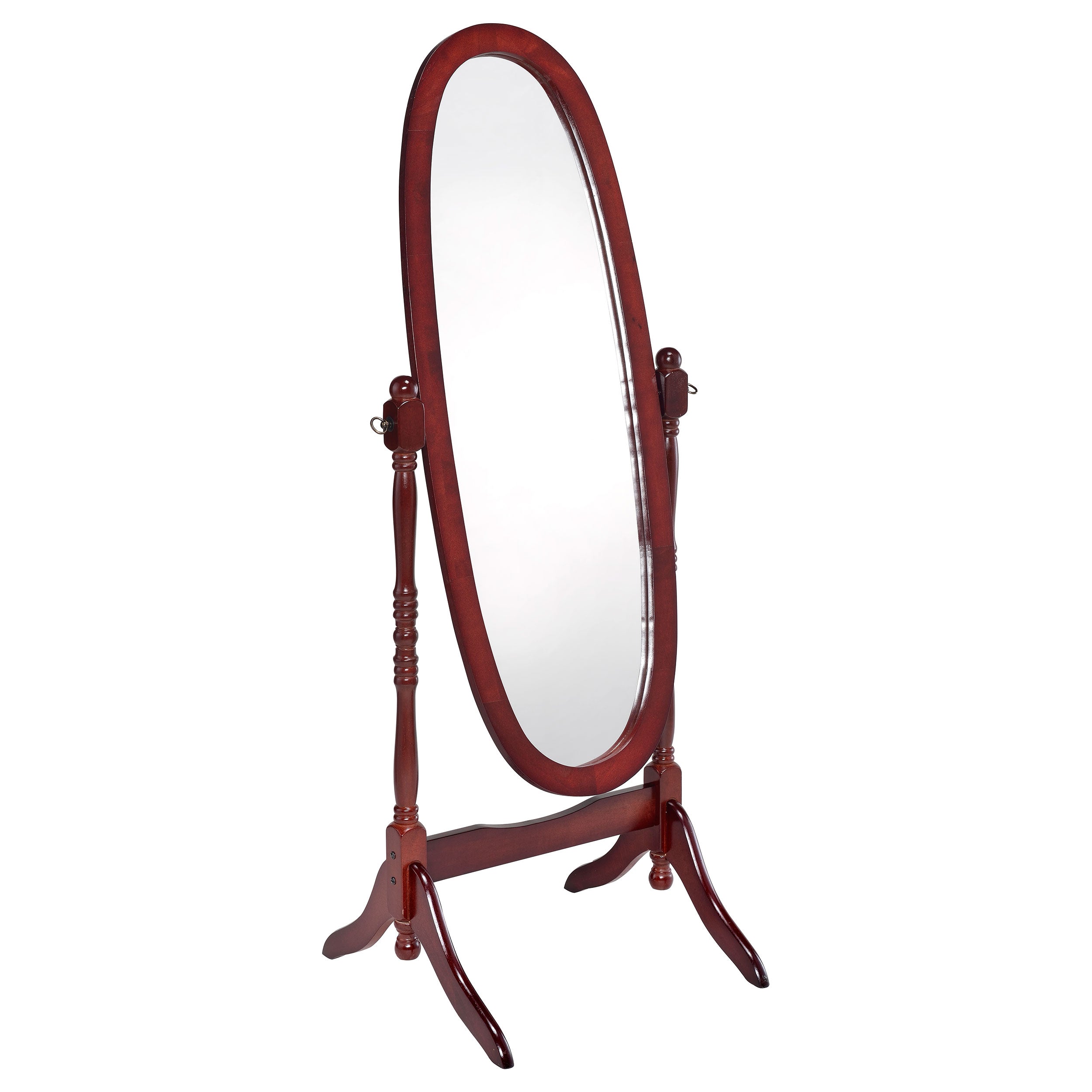 Coaster Foyet Oval Cheval Mirror Merlot Default Title