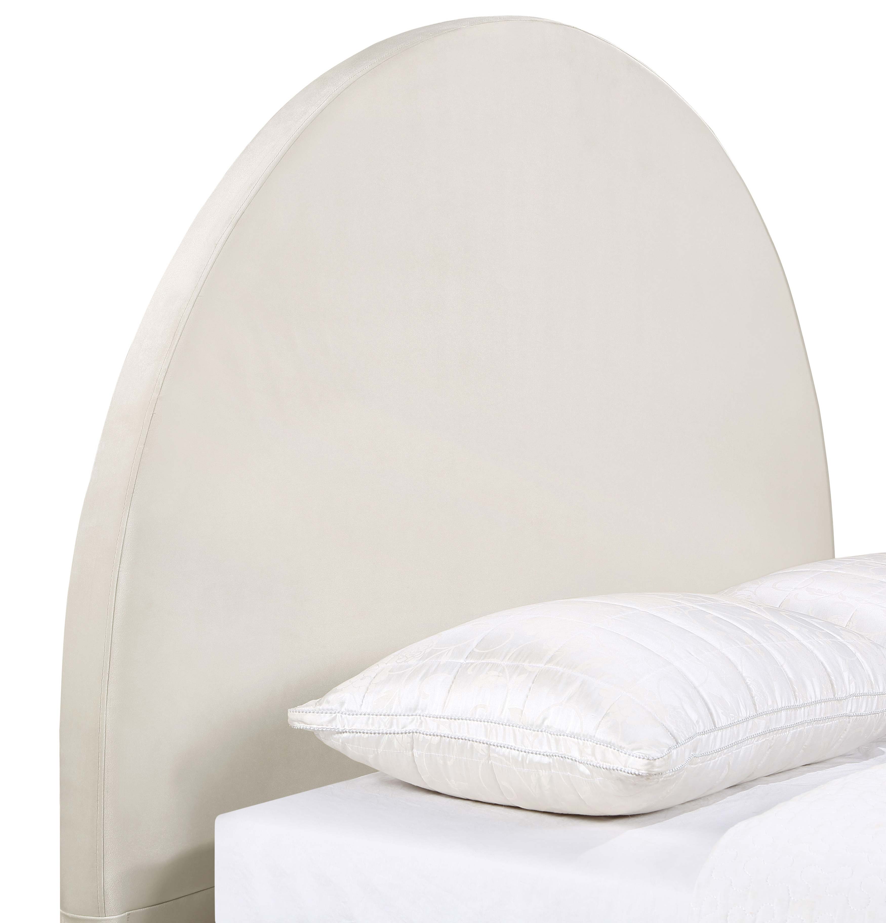 Coaster June Upholstered Arched / Full Headboard Ivory Default Title