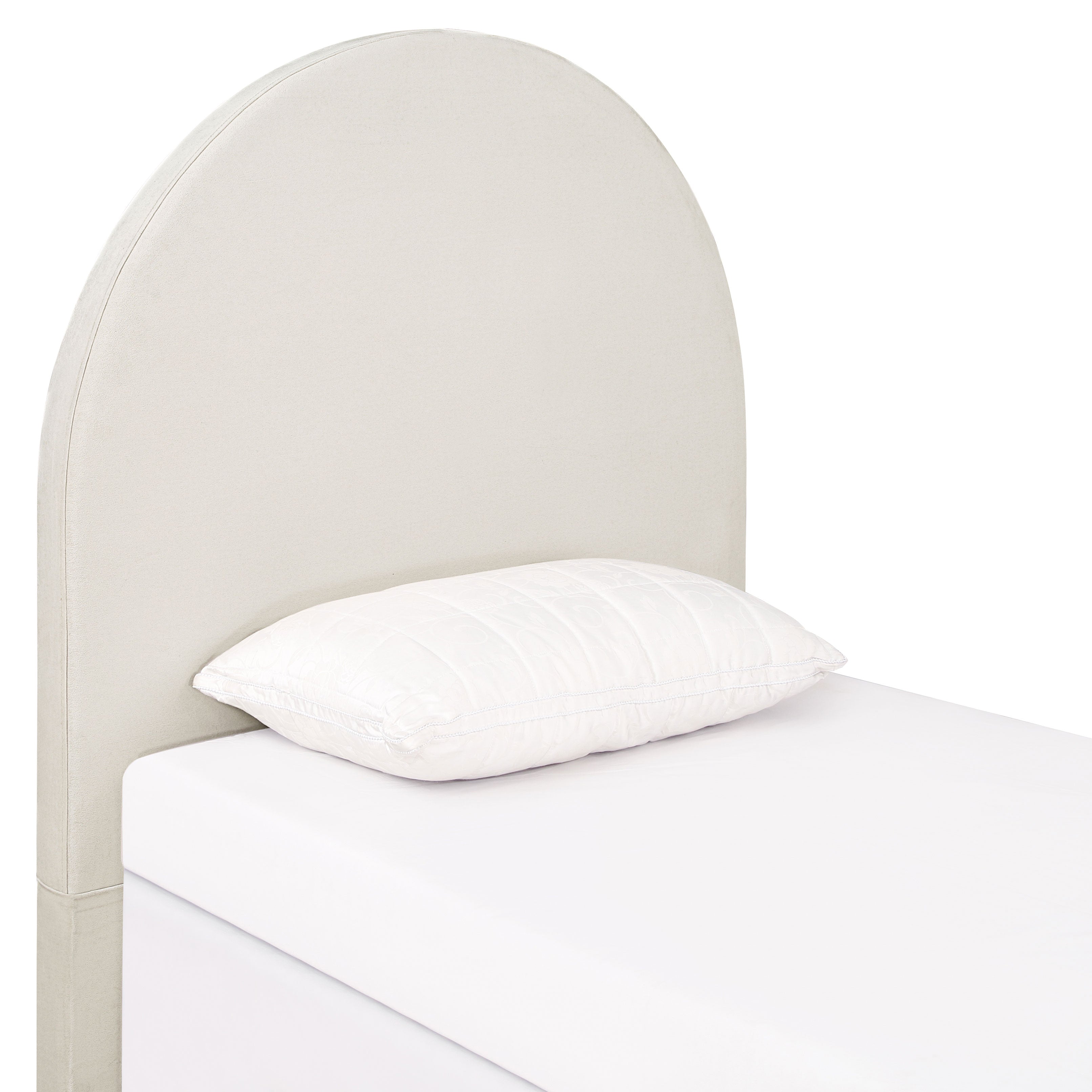 Coaster June Upholstered Arched Twin Headboard Ivory Default Title