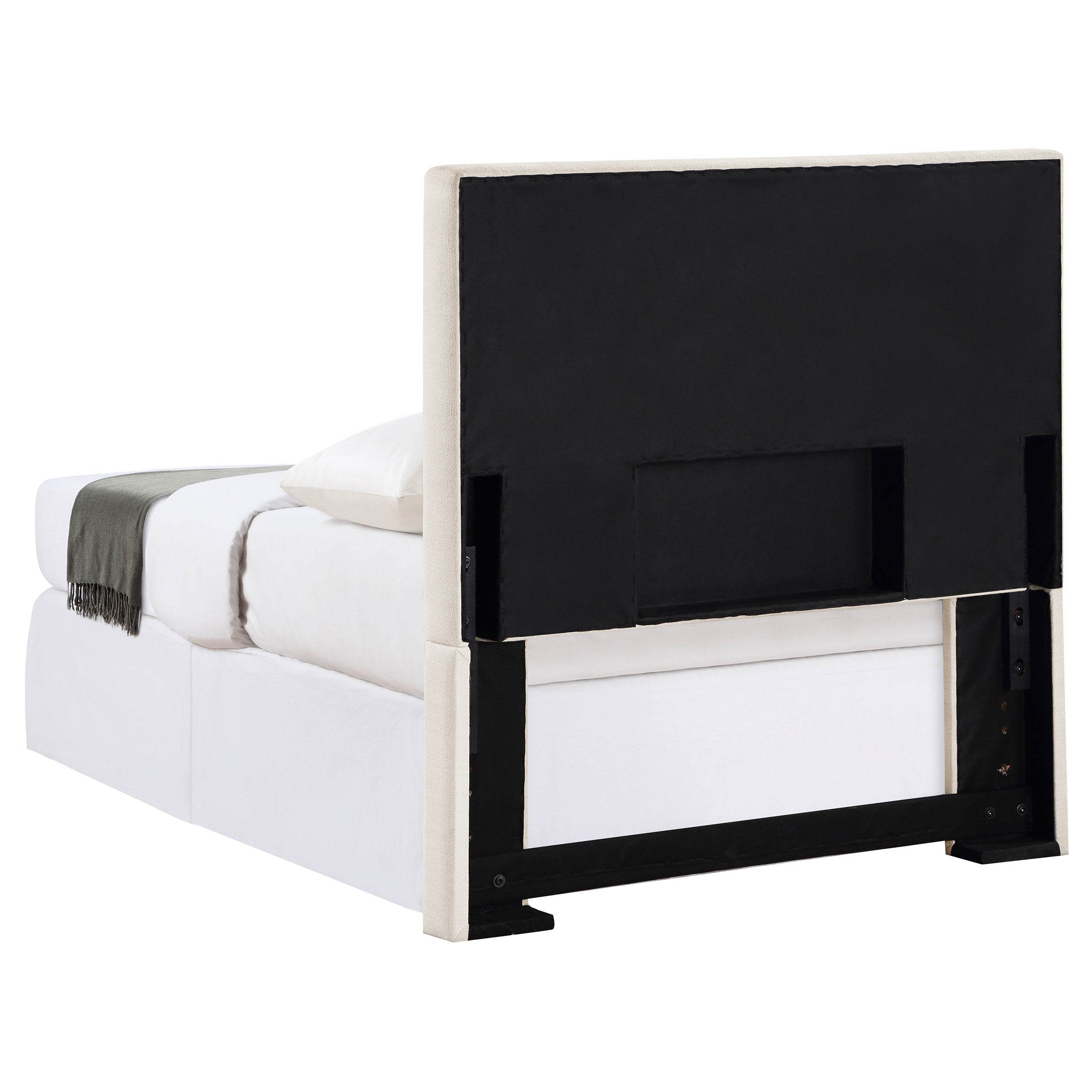 Coaster Pirro Upholstered Headboard Sand Twin