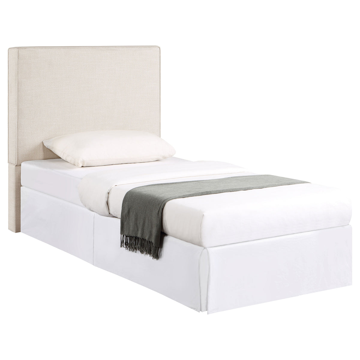 Coaster Kosmo Rectangular Upholstered Headboard Sand Twin