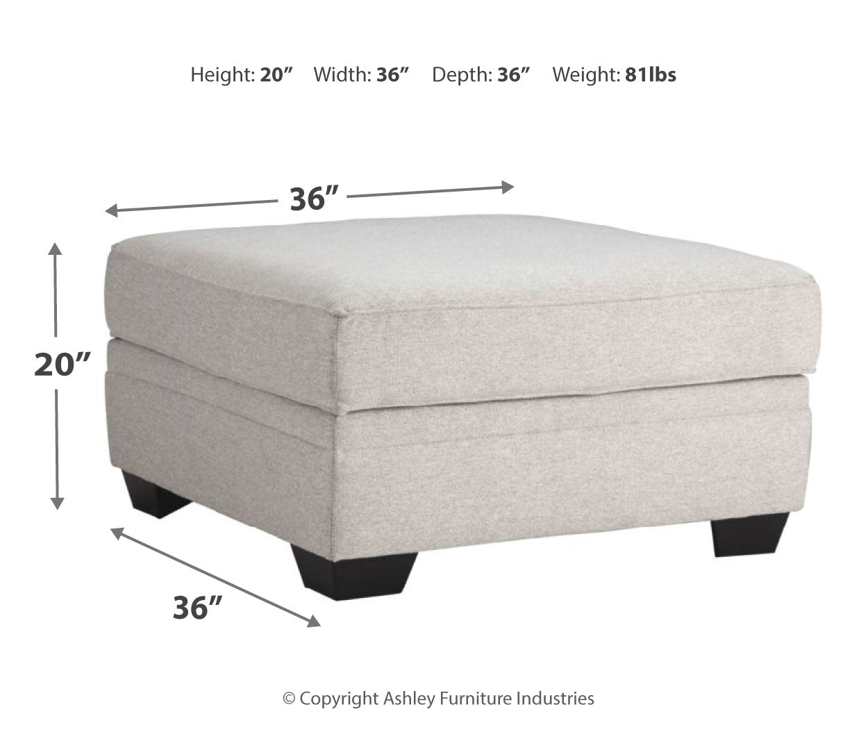 Dellara Ottoman With Storage