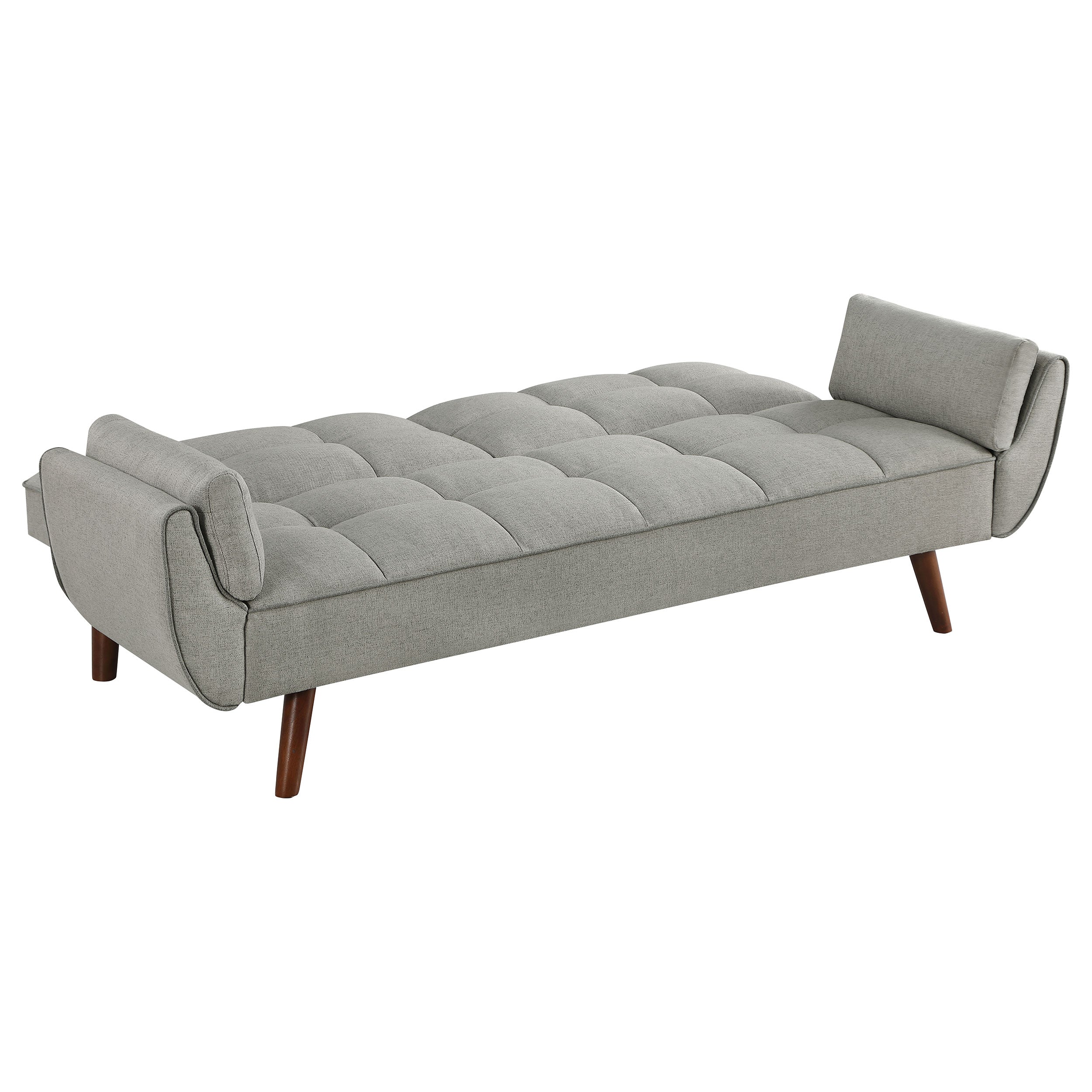 Coaster Caufield Upholstered Buscuit Tufted Covertible Sofa Bed Grey Default Title