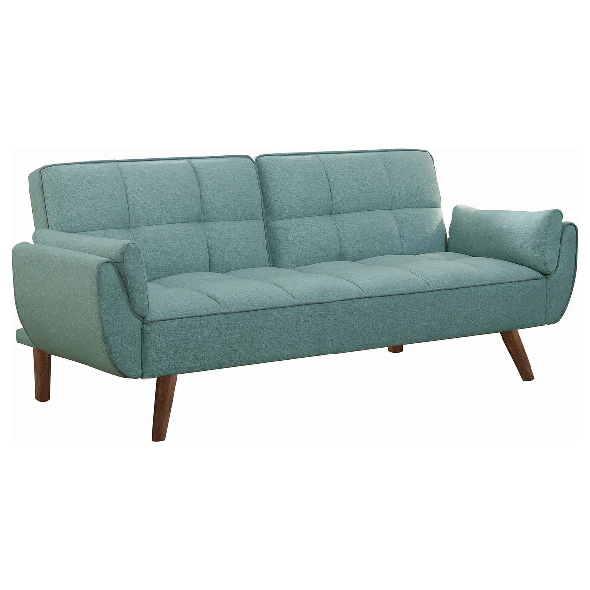 Coaster Caufield Biscuit-tufted Sofa Bed Turquoise Blue Default Title