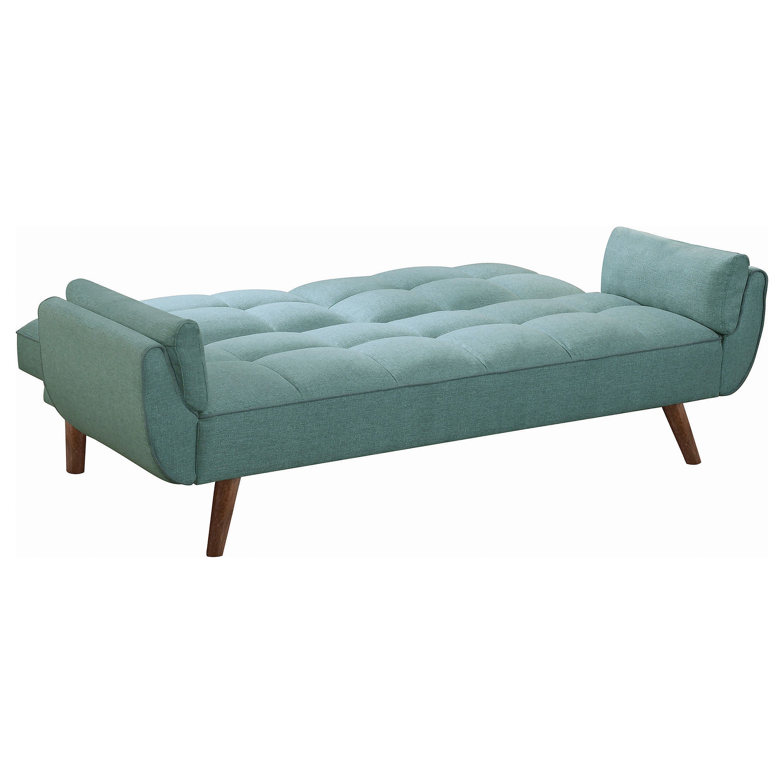 Coaster Caufield Biscuit-tufted Sofa Bed Turquoise Blue Default Title