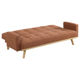 Coaster Kourtney Upholstered Track Arms Covertible Sofa Bed Terracotta Default Title