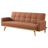 Coaster Kourtney Upholstered Track Arms Covertible Sofa Bed Terracotta Default Title