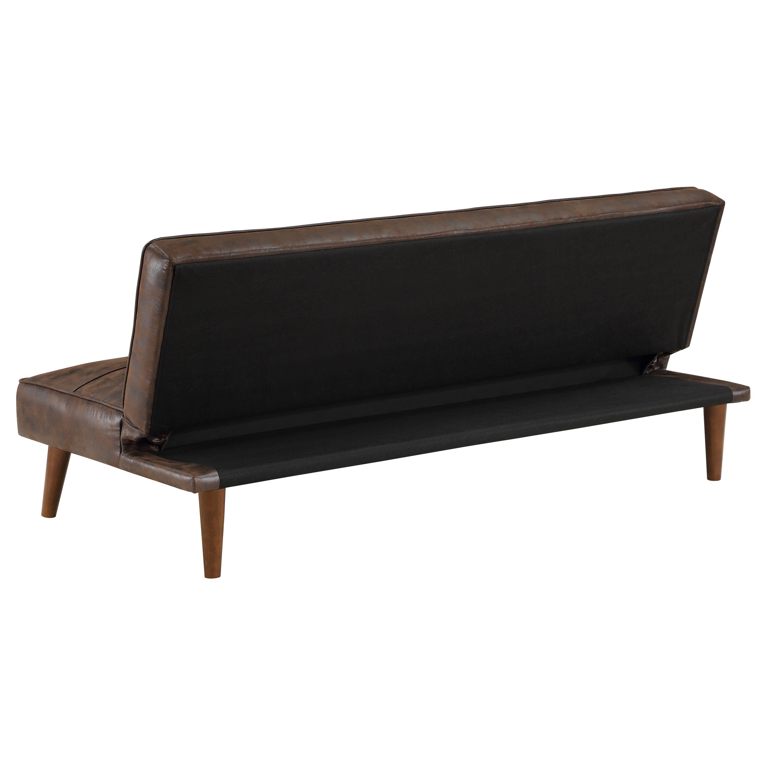 Coaster Jenson Multipurpose Upholstered Tufted Convertible Sofa Bed Saddle Brown Black