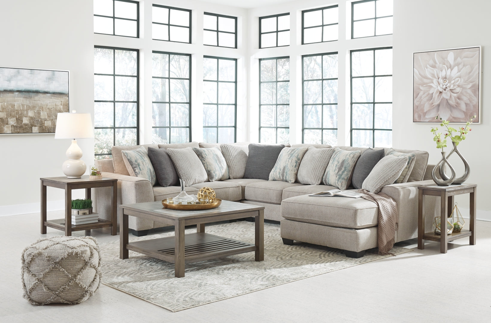 Ardsley 3-Piece Sectional with Ottoman