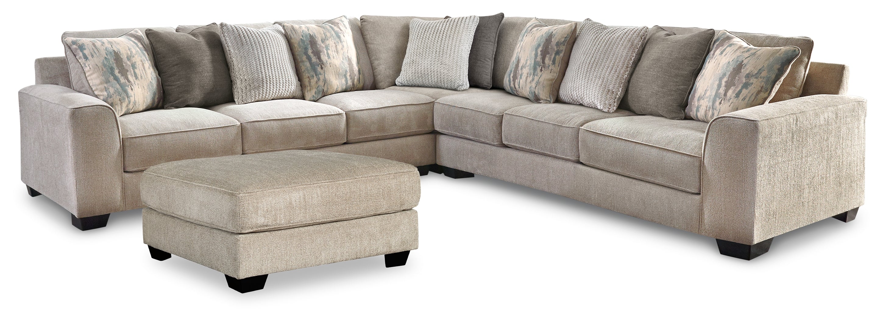 Ardsley 3-Piece Sectional with Ottoman