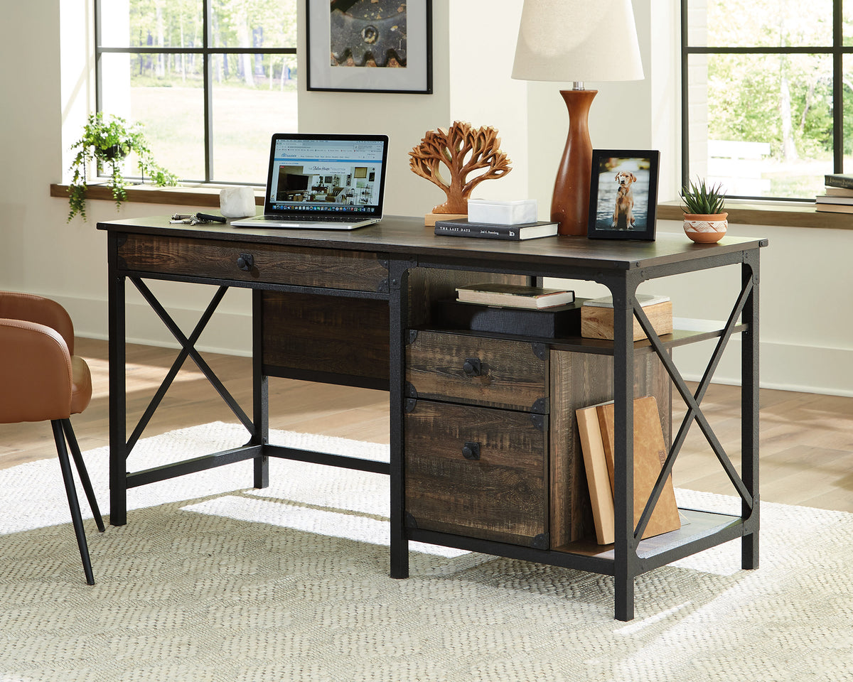 Steel River  Industrial Computer Desk with Storage