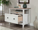 August Hill Open Shelf Lateral File Cabinet in Soft White