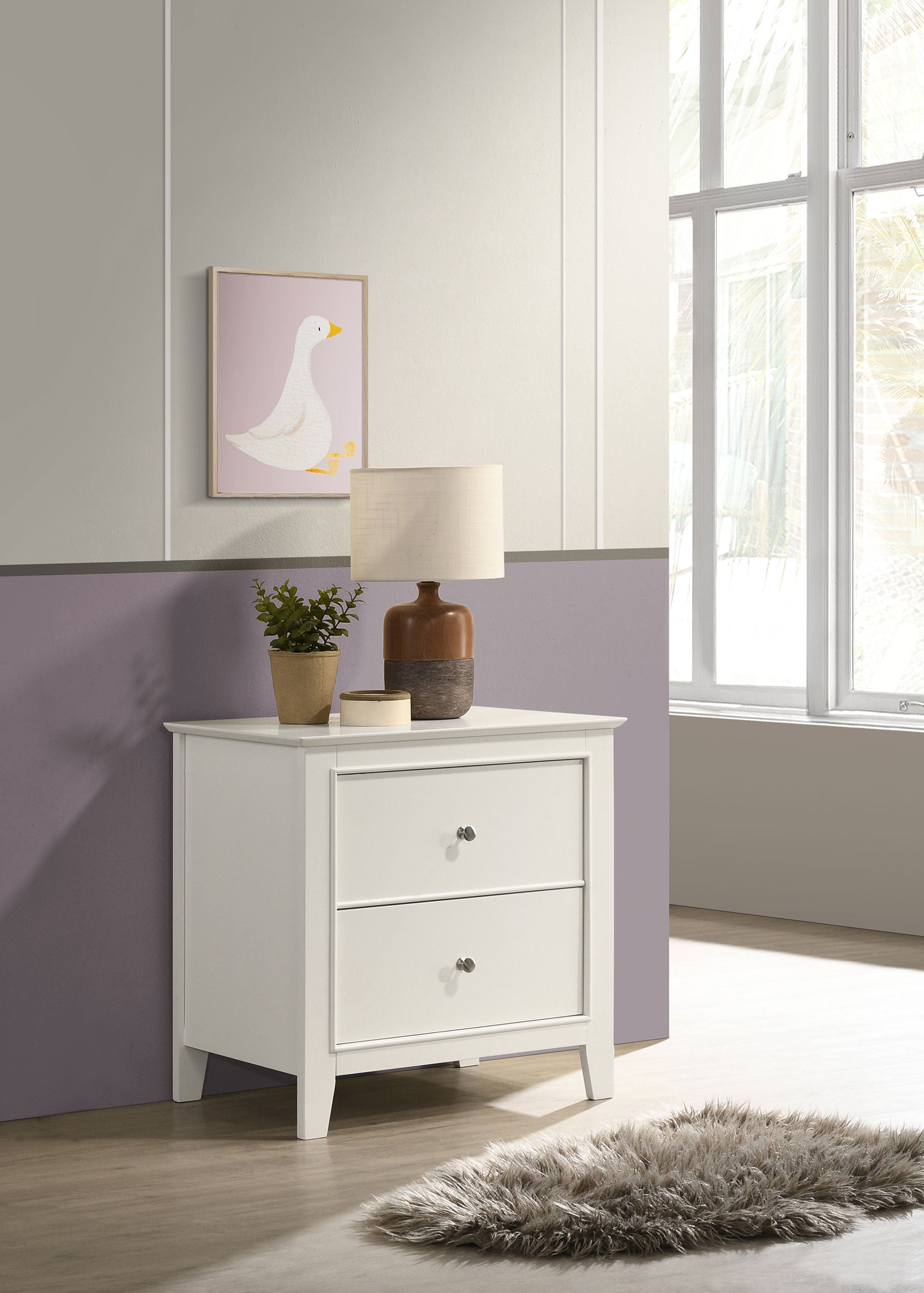 Coaster Selena 2-drawer Nightstand Cream White Default Title