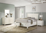 Coaster Selena Storage Bedroom Set with Sleigh Headboard Buttermilk Full Set of 4