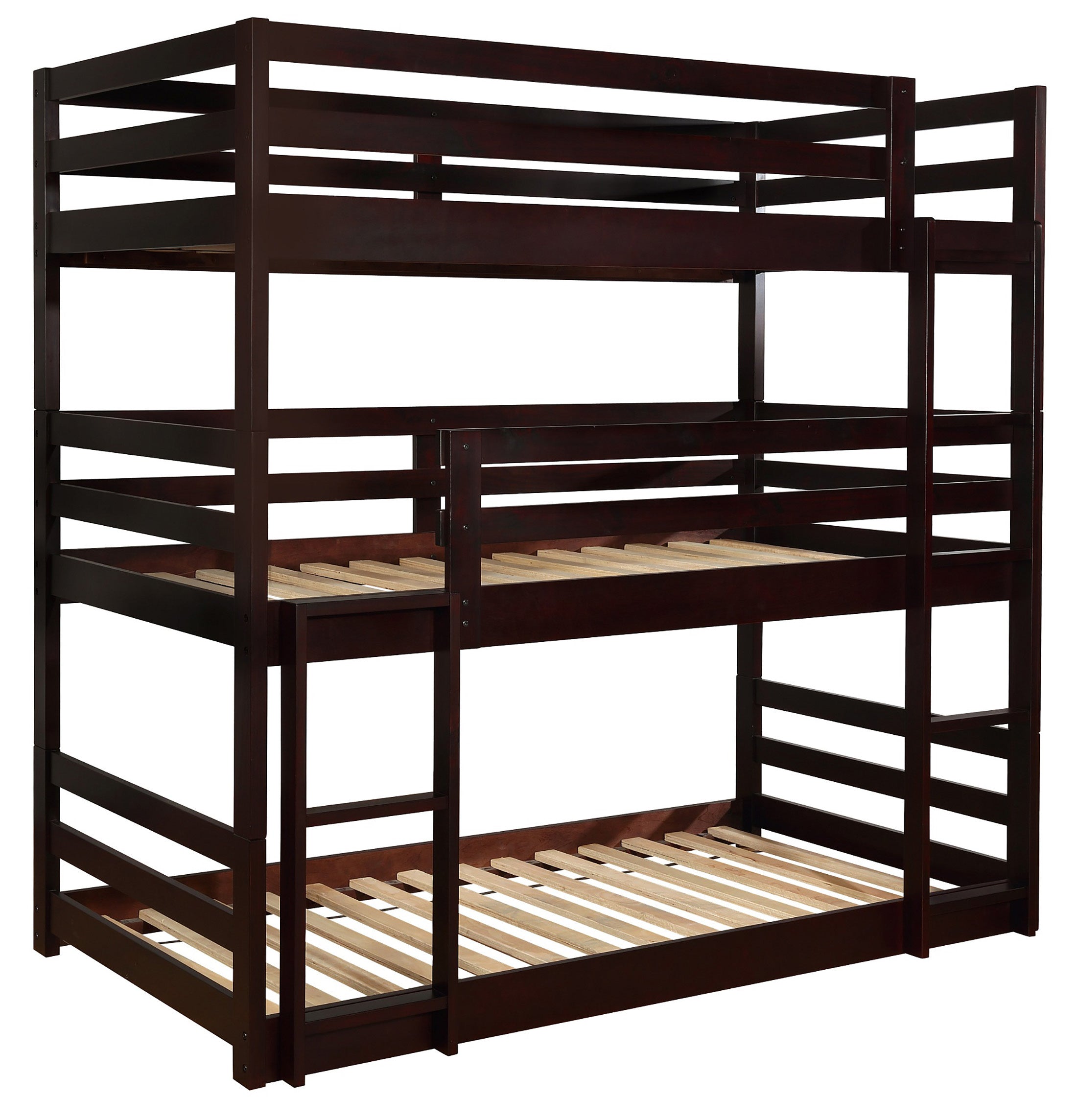 Coaster Sandler Twin Triple Bunk Bed Cappuccino Default Title