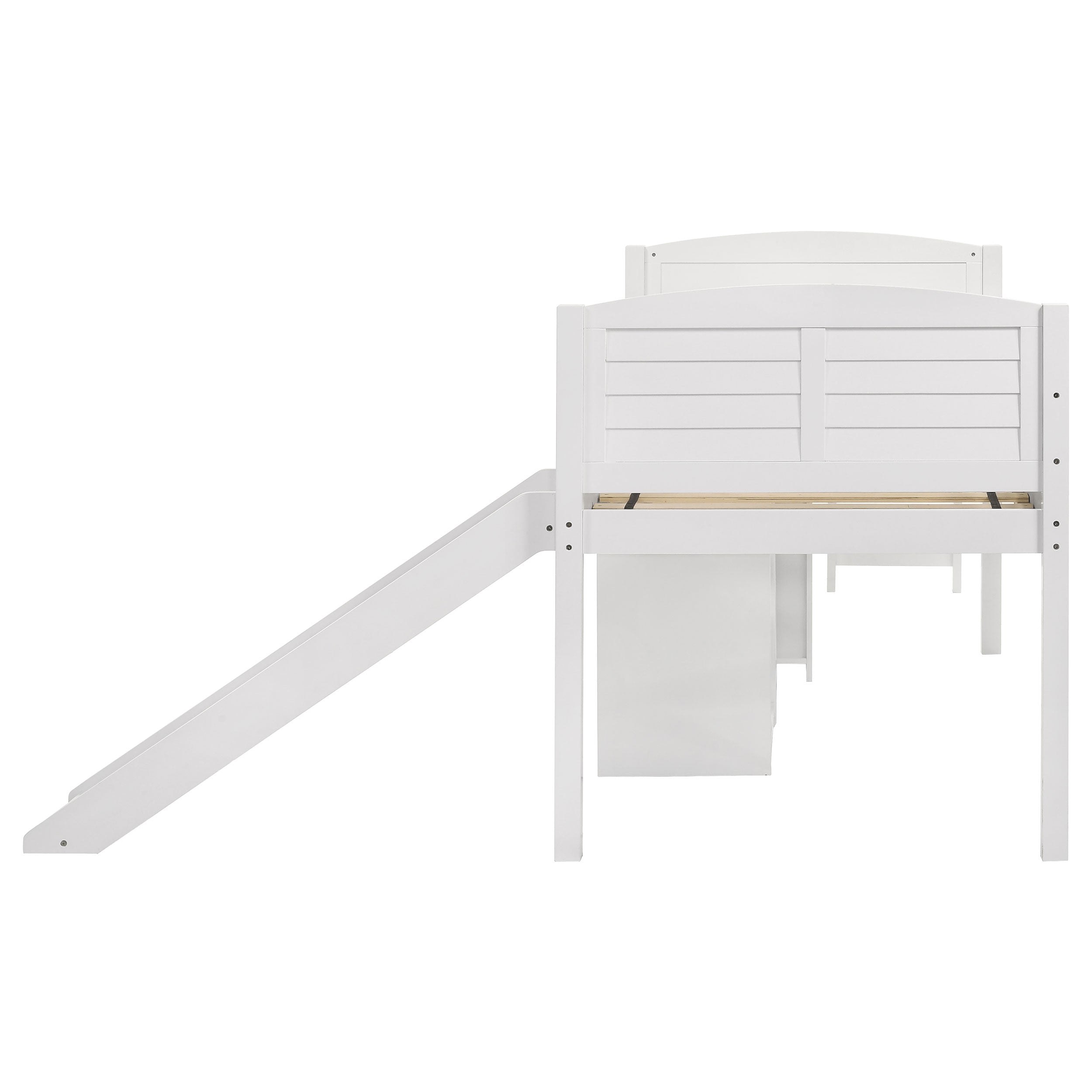 Coaster Millie Twin Workstation Loft Bed White Default Title