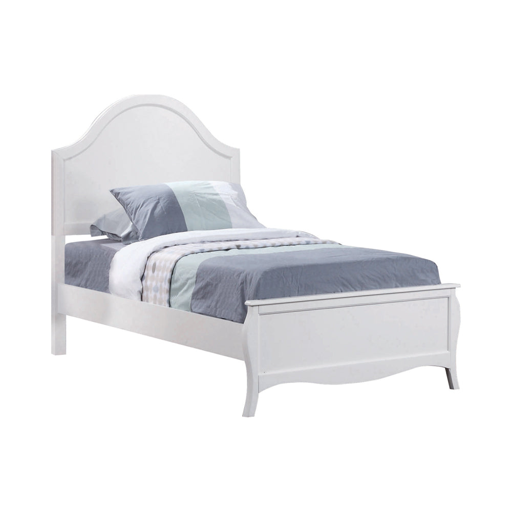 Coaster Dominique Bedroom Set with Arched Headboard White Full Set of 5