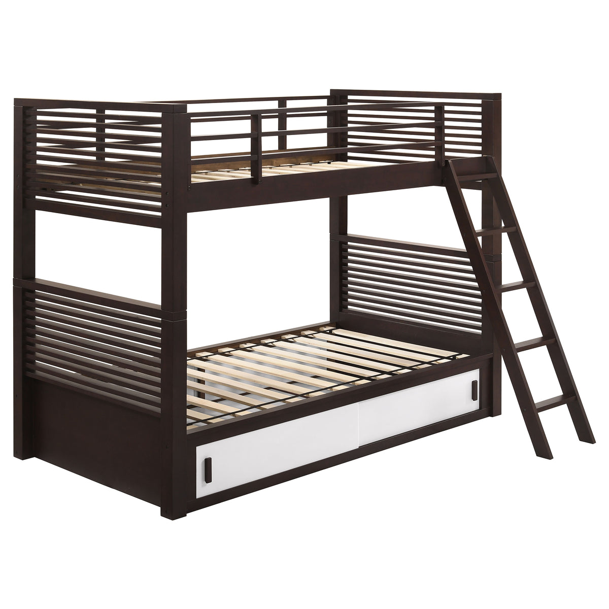 Coaster Oliver Twin Over Twin Bunk Bed Java Default Title