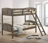 Coaster Flynn Twin Over Twin Bunk Bed Weathered Brown Default Title