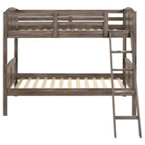 Coaster Flynn Twin Over Twin Bunk Bed Weathered Brown Default Title