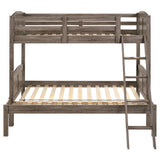 Coaster Flynn Twin Over Full Bunk Bed Weathered Brown Default Title