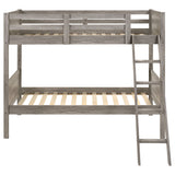 Coaster Ryder Twin Over Twin Bunk Bed Weathered Taupe Default Title