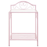 Coaster Massi 1-shelf Nightstand with Glass Top Powder Pink Default Title