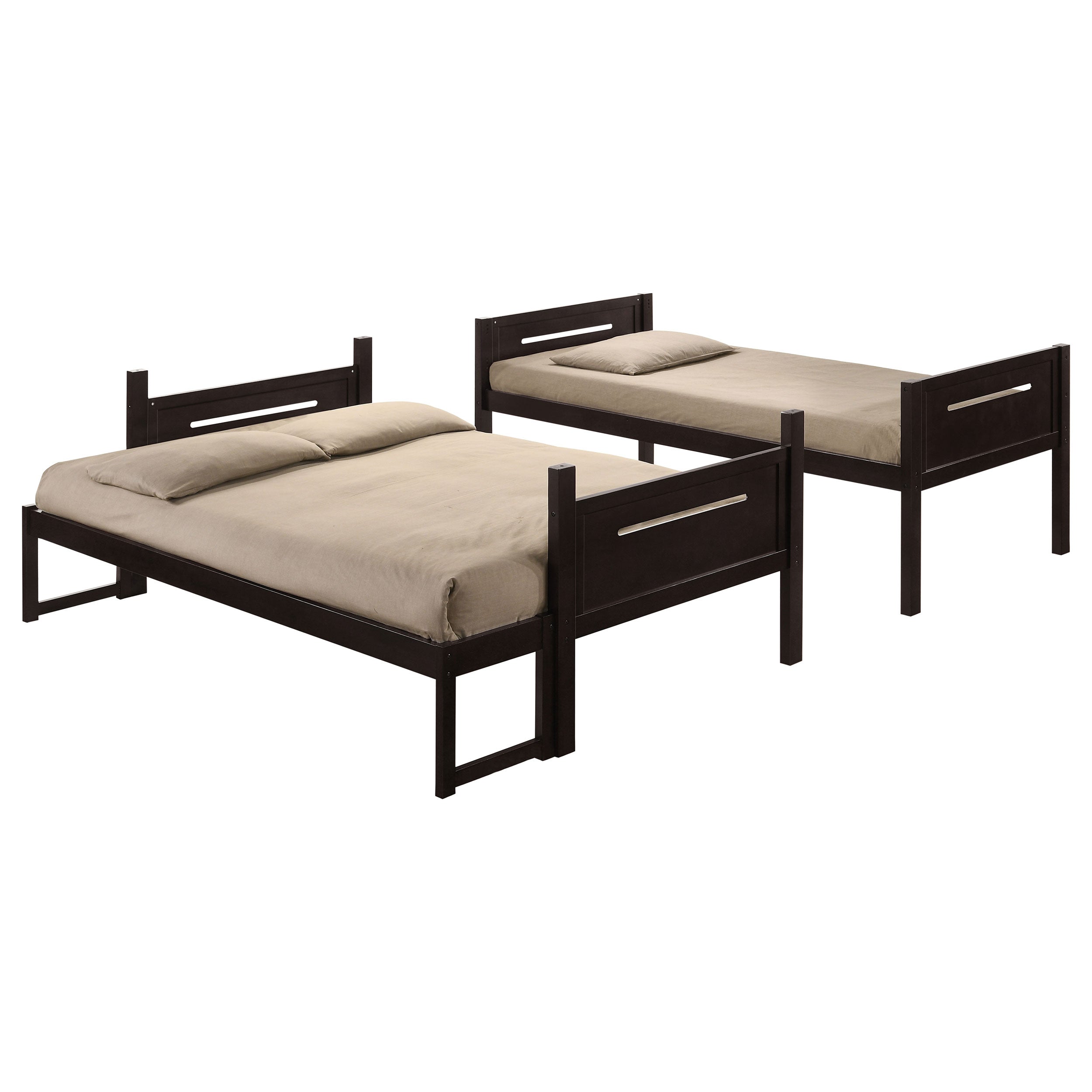 Littleton Wood Twin Over Full Bunk Bed Espresso