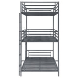 Coaster Maynard Metal Triple Twin Bunk Bed Gunmetal Default Title