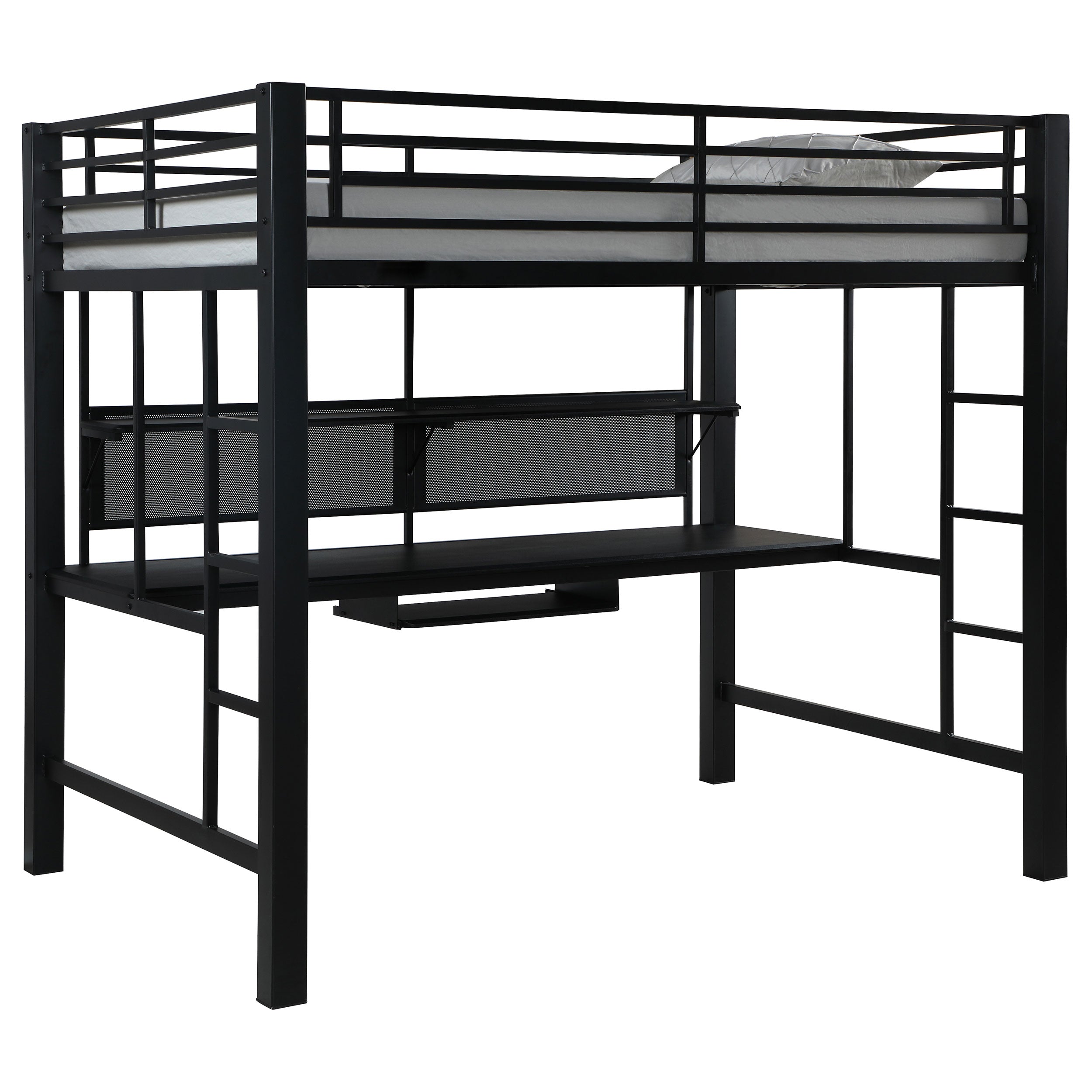 Coaster Avalon Full Workstation Loft Bed Black Default Title