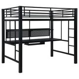 Coaster Avalon Full Workstation Loft Bed Black Default Title