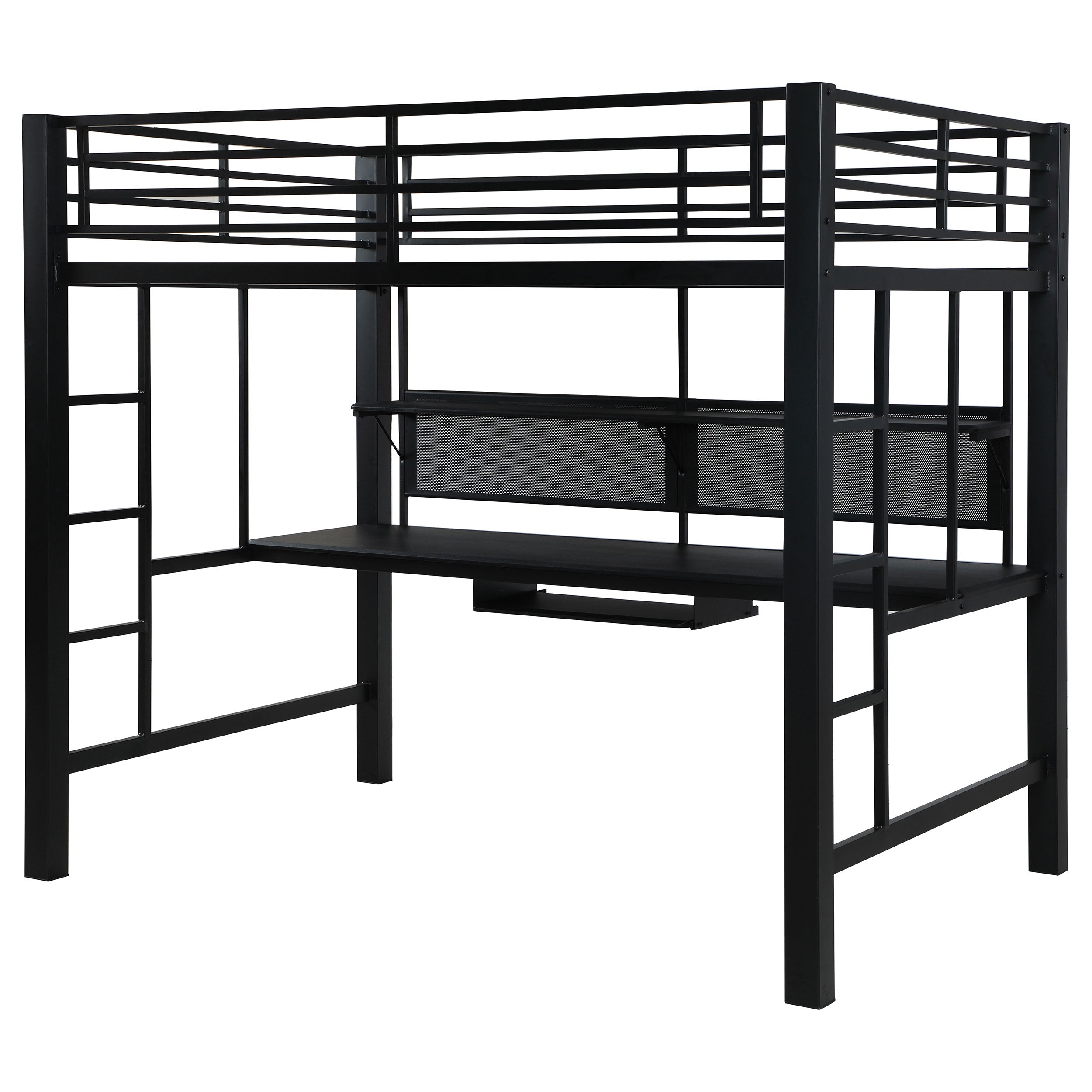 Coaster Avalon Full Workstation Loft Bed Black Default Title