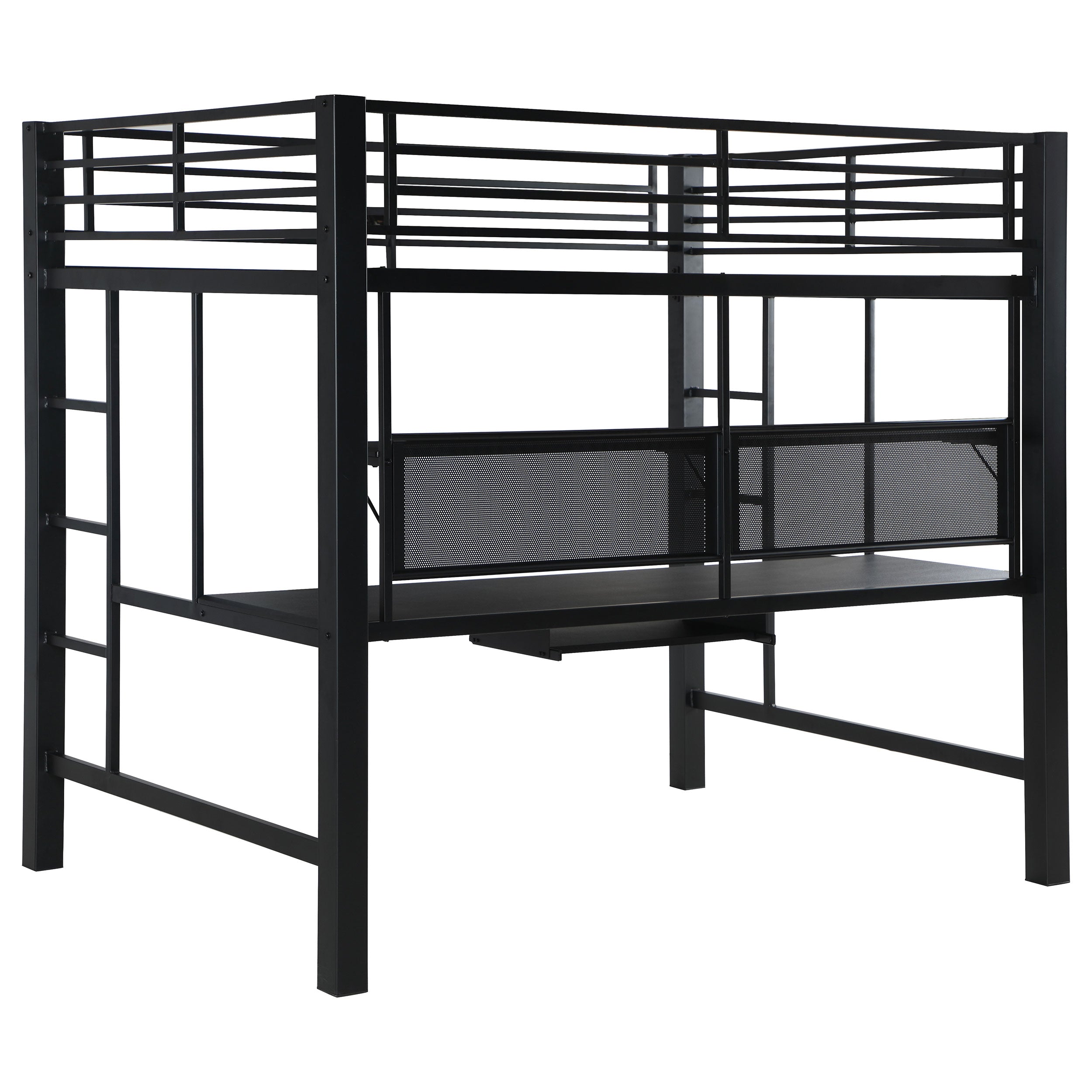 Coaster Avalon Full Workstation Loft Bed Black Default Title