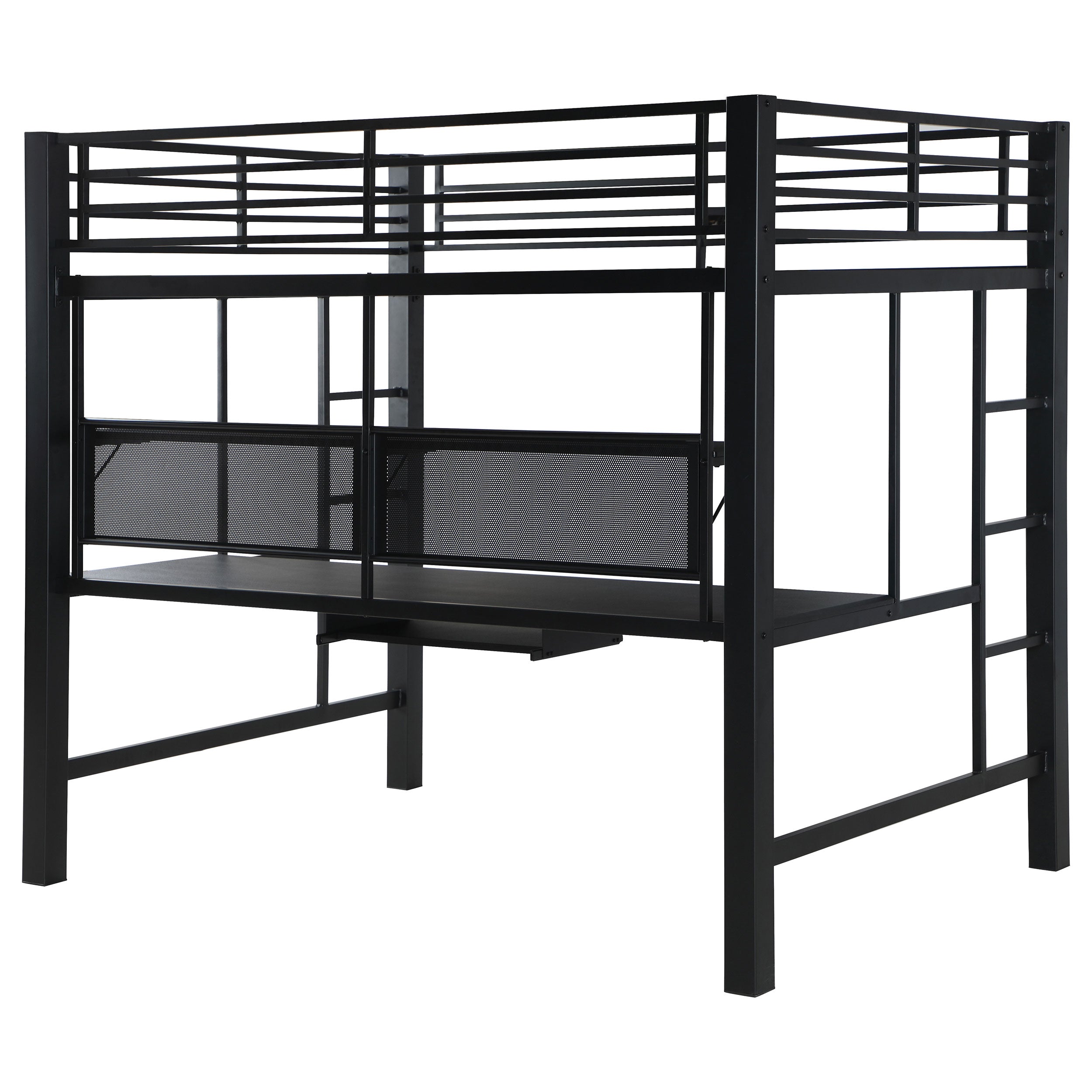 Coaster Avalon Full Workstation Loft Bed Black Default Title