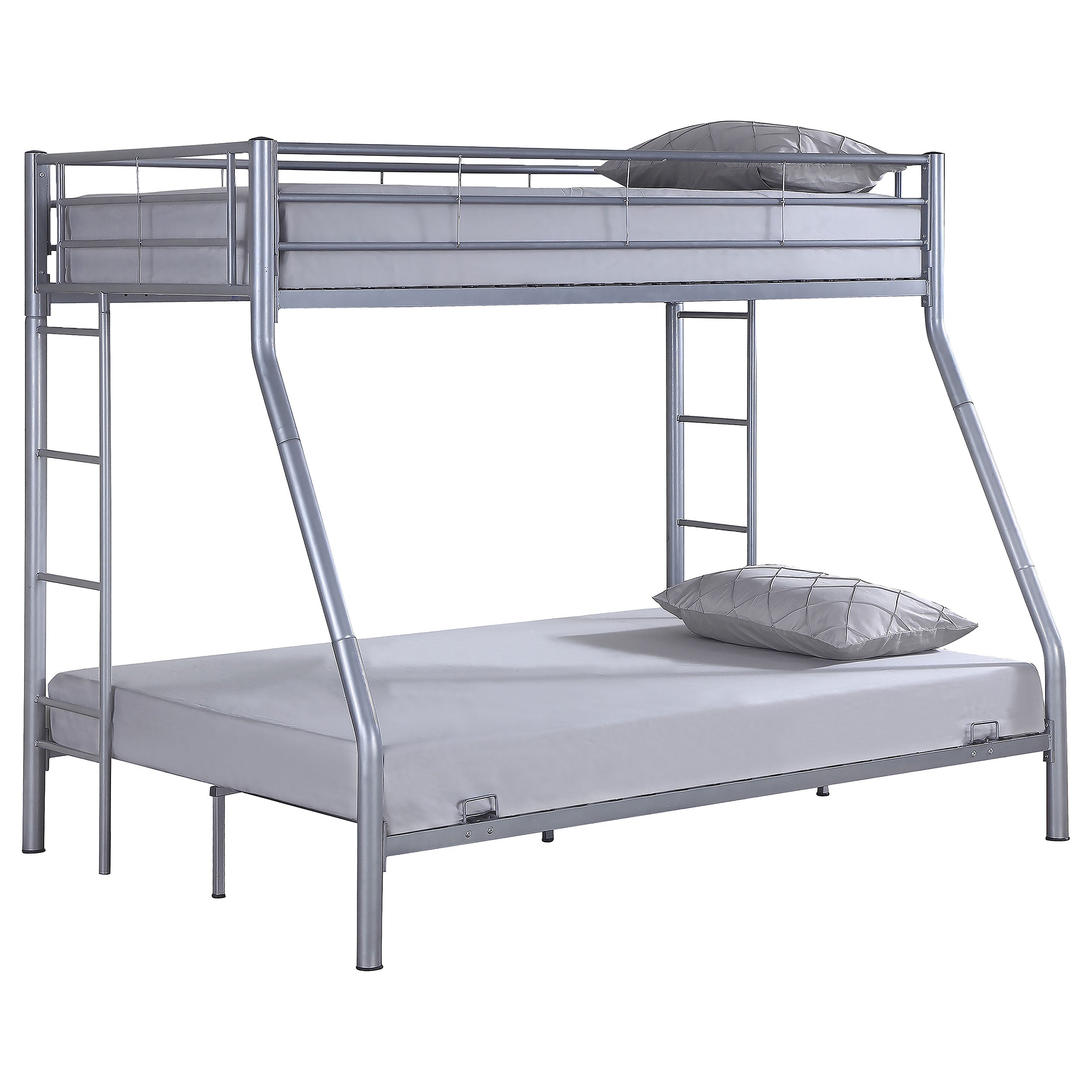 Coaster Hayward Twin Over Full Bunk Bed Silver Default Title