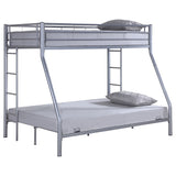 Coaster Hayward Twin Over Full Bunk Bed Silver Default Title