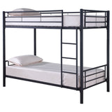 Coaster Hayward Twin Over Twin Bunk Bed Black Default Title