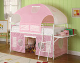 Coaster Sweetheart Tent Loft Bed Pink and White Default Title