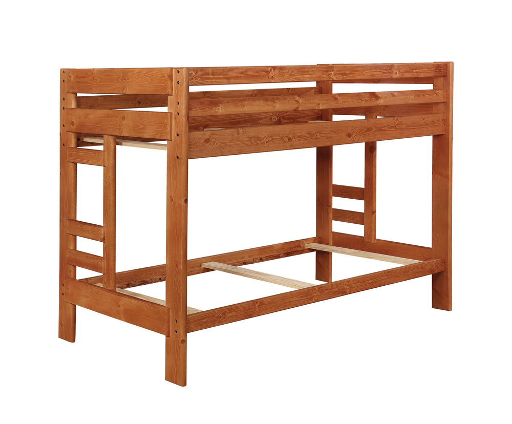 Coaster Wrangle Hill Twin Over Twin Bunk Bed Amber Wash Default Title