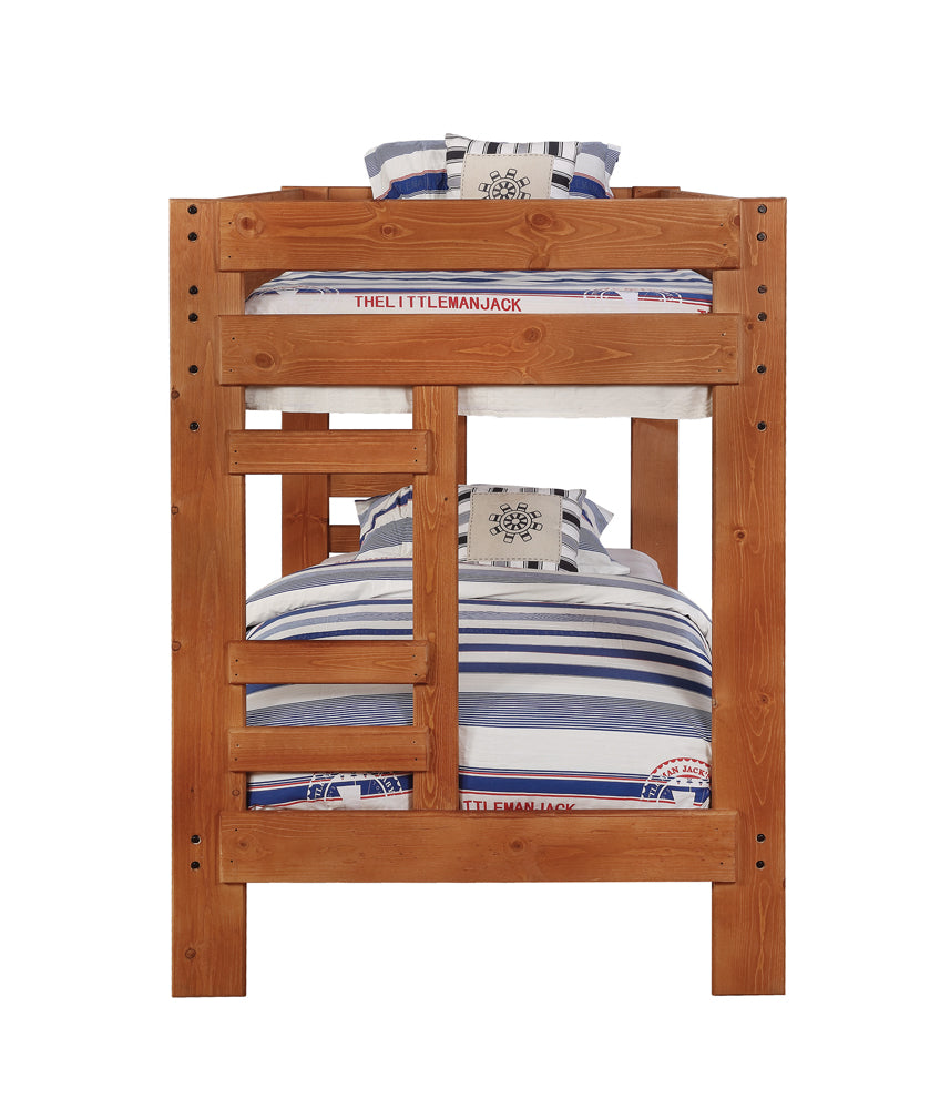 Coaster Wrangle Hill Twin Over Twin Bunk Bed Amber Wash Default Title