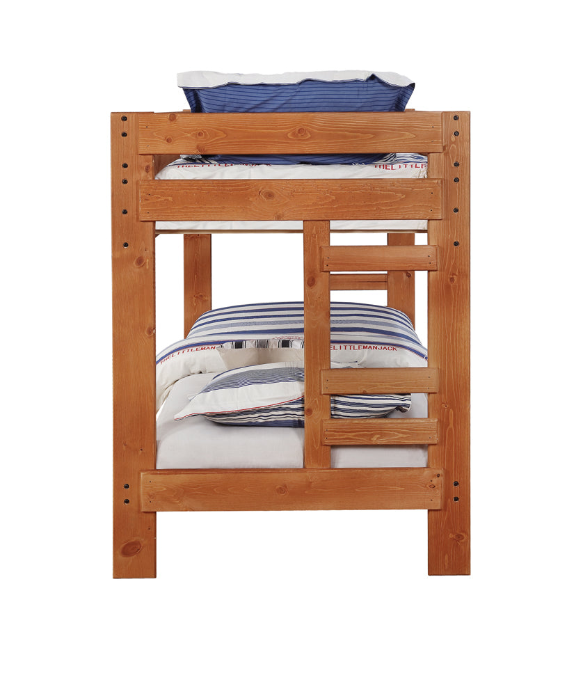 Coaster Wrangle Hill Twin Over Twin Bunk Bed Amber Wash Default Title