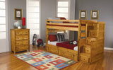 Coaster Wrangle Hill Twin Over Twin Bunk Bed Amber Wash Default Title