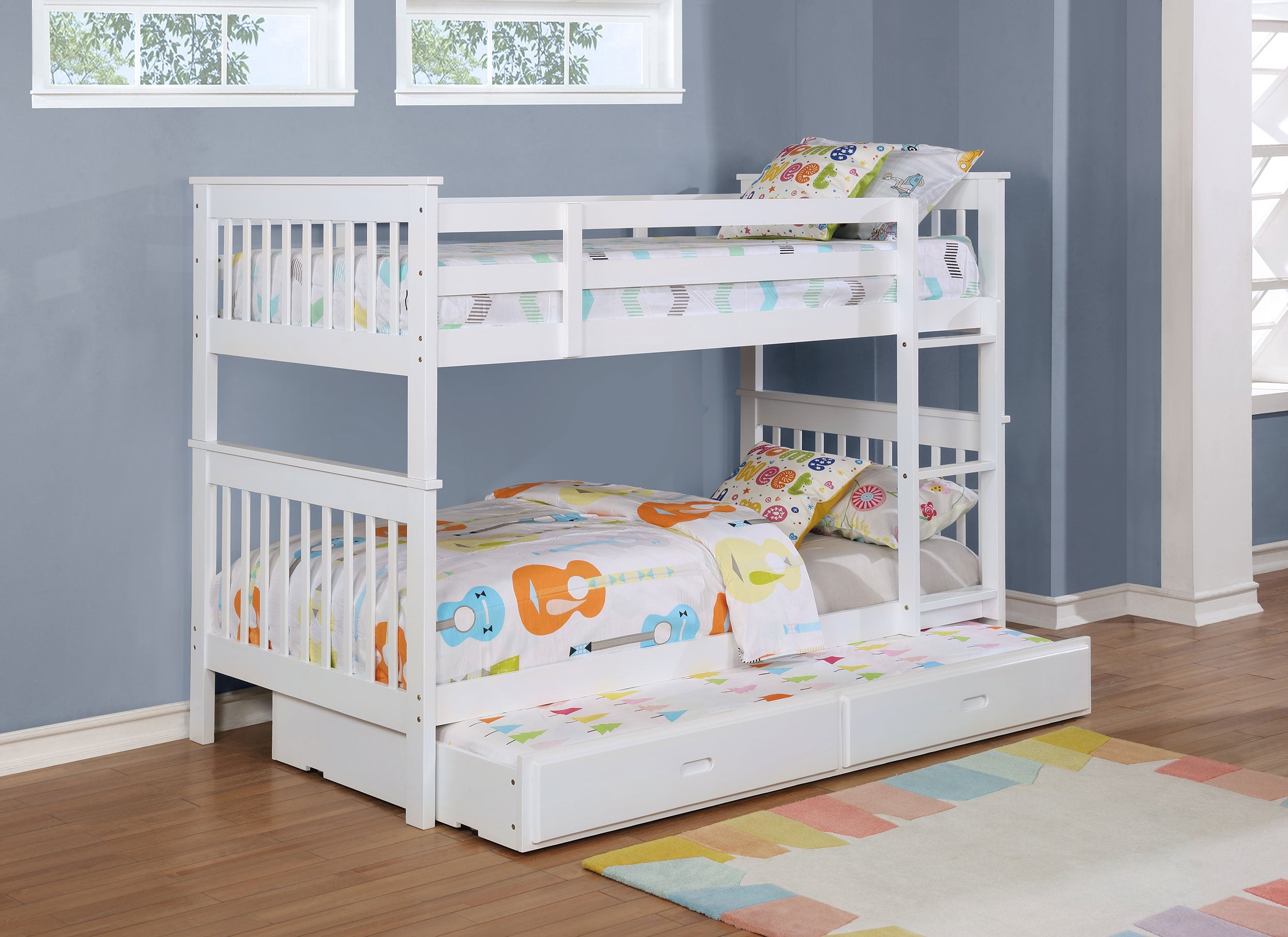 Coaster Chapman Twin Over Twin Bunk Bed White Default Title