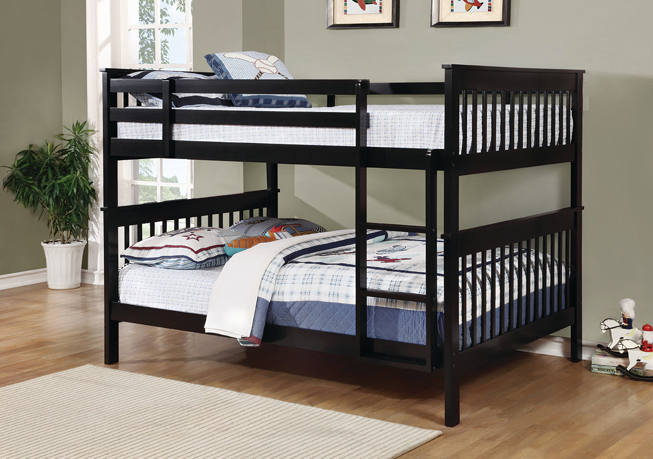 Coaster Chapman Full Over Full Bunk Bed Black Default Title