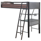 Coaster Meyers 2-piece Metal Twin Over Twin Bunk Bed Set Black and Gunmetal Default Title