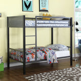 Coaster Meyers Twin Over Twin Metal Bunk Bed Black and Gunmetal Default Title