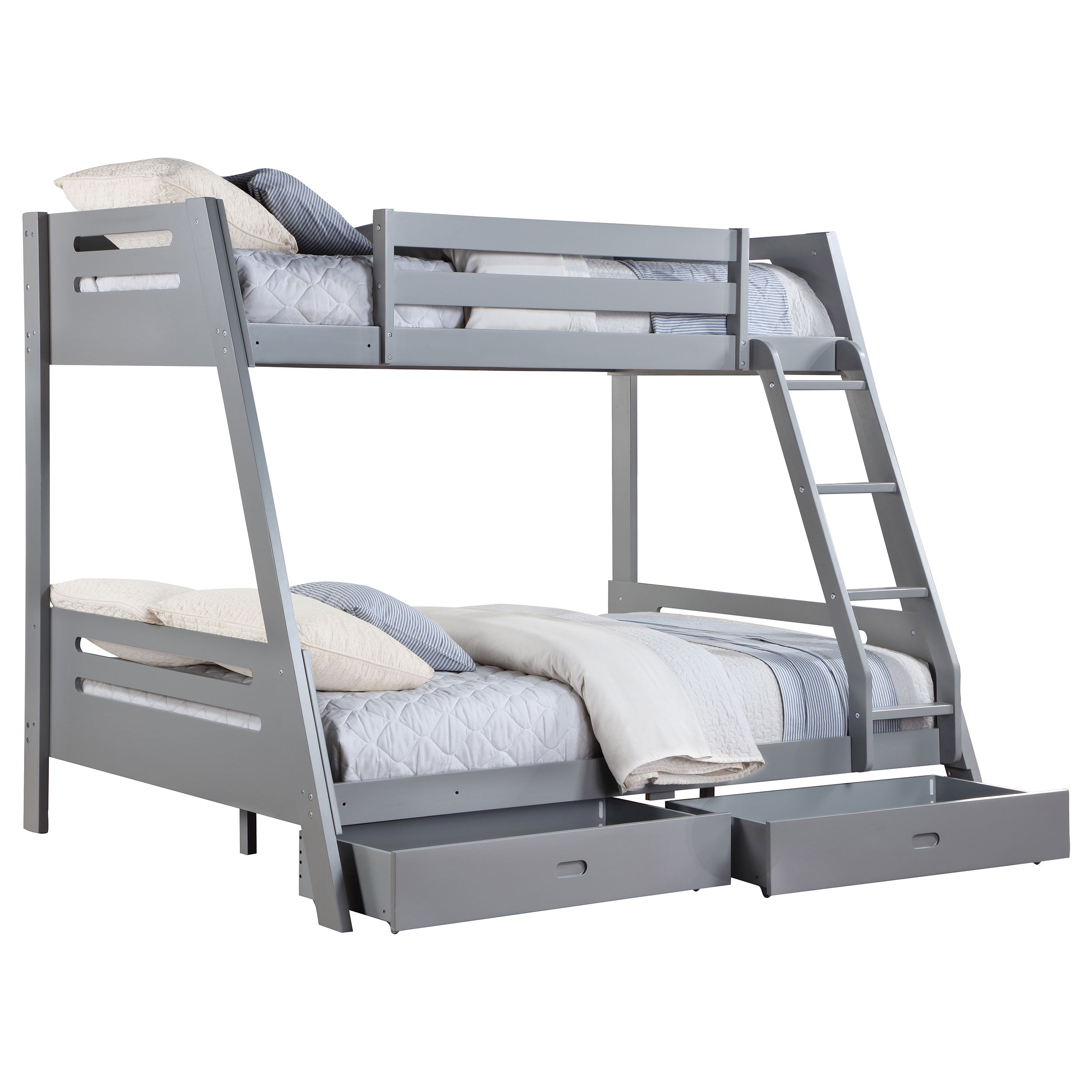 Coaster Anica 3-shelf Wood Twin Loft Bed Black Grey