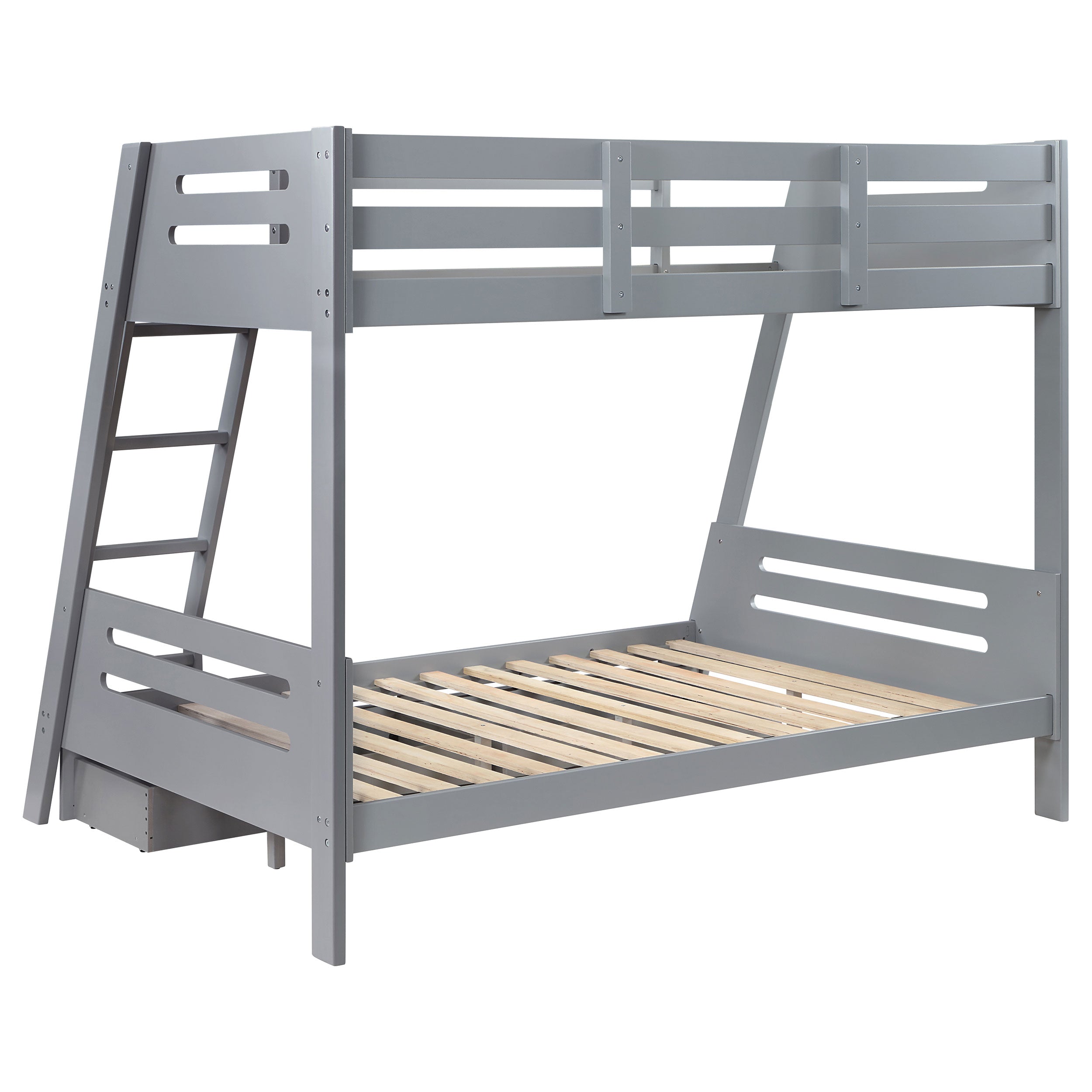 Coaster Anica 3-shelf Wood Twin Loft Bed Black Grey